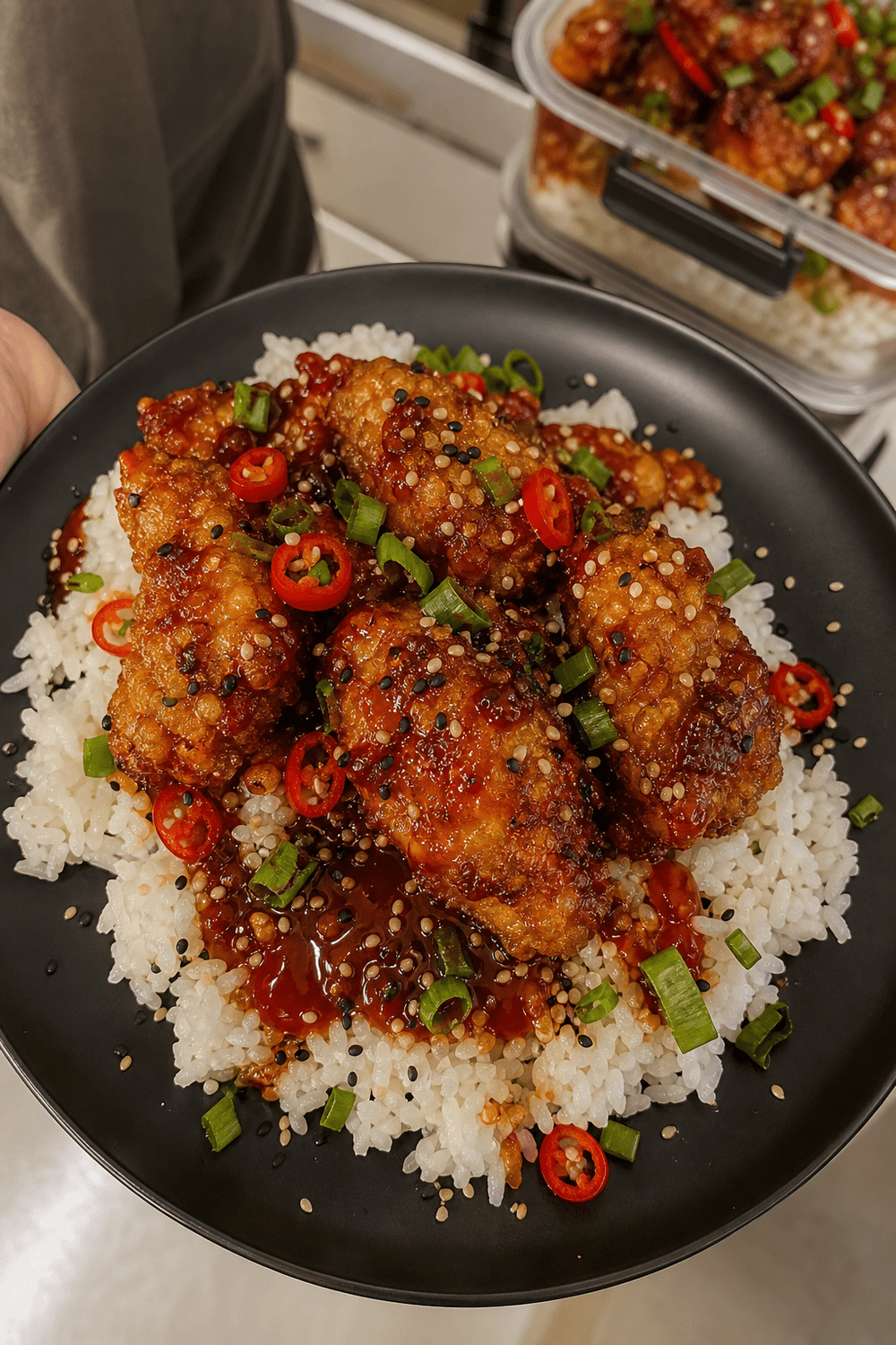 Korean Fried Chicken & Rice