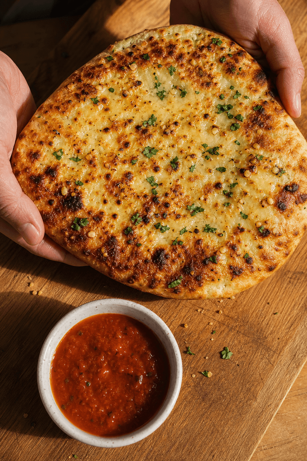 Cheesy Garlic Naan